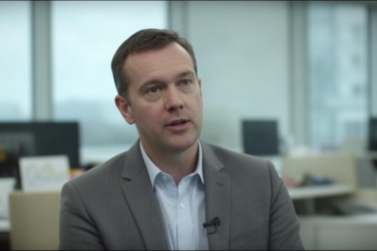 Flat ungraded interview frame in a Leicester office before colour correction